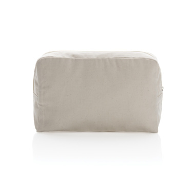 Logo trade corporate gifts image of: Impact Aware™ 285 gsm rcanvas toiletry bag undyed