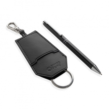 Logotrade corporate gift image of: SP Tula RCS certified recycled PU key holder and pen set