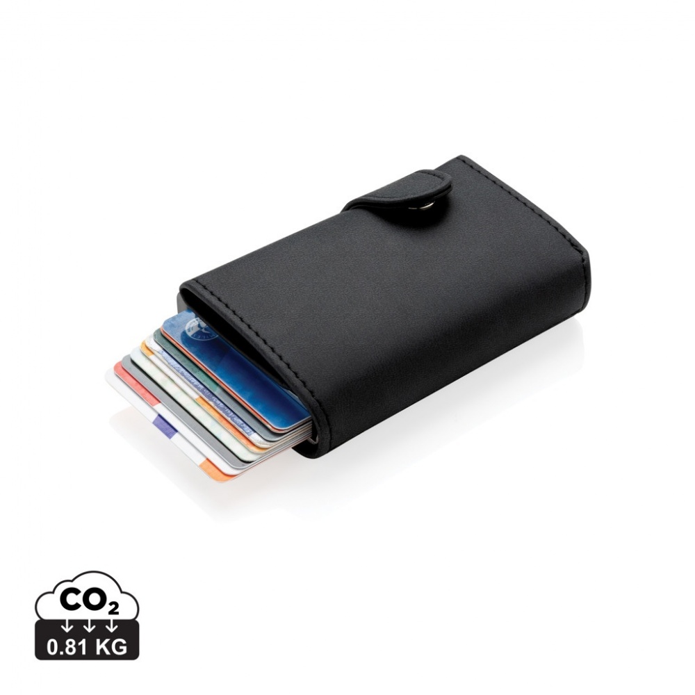Logotrade business gifts photo of: Standard aluminium RFID cardholder with PU wallet