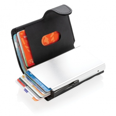 Logotrade corporate gift picture of: Standard aluminium RFID cardholder with PU wallet
