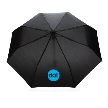 Logo trade promotional giveaway photo of: 21" Impact AWARE™ RPET 190T mini auto open umbrella