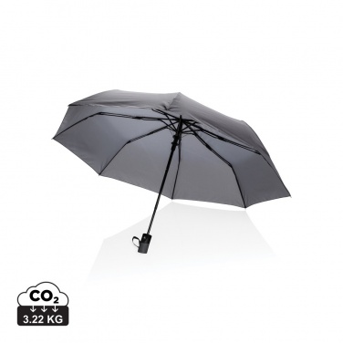 Logo trade promotional products image of: 21" Impact AWARE™ RPET 190T mini auto open umbrella