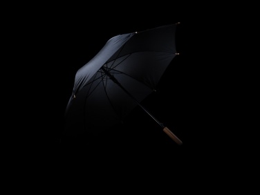 Logo trade promotional gift photo of: 23" Impact AWARE™ RPET 190T auto open bamboo umbrella