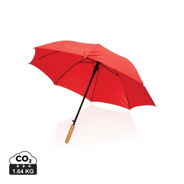 Logotrade promotional product image of: 23" Impact AWARE™ RPET 190T auto open bamboo umbrella