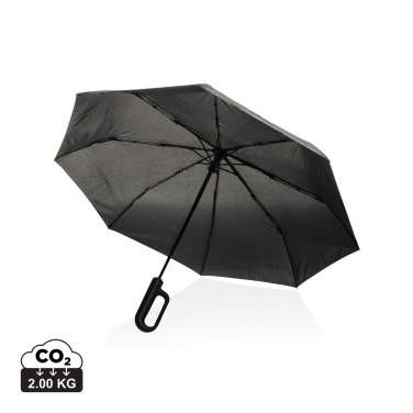 Logotrade promotional product picture of: Yara 21" AWARE™ RPET solid colour umbrella with carabiner