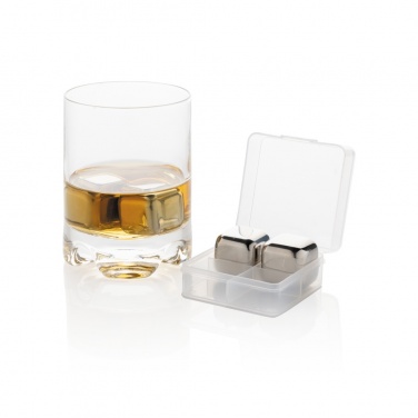 Logotrade advertising product picture of: Re-usable stainless steel ice cubes 4pc