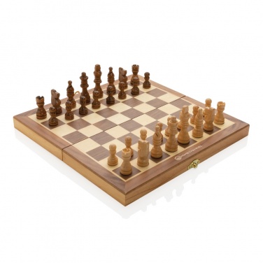 Logo trade promotional gifts image of: Luxury wooden foldable chess set