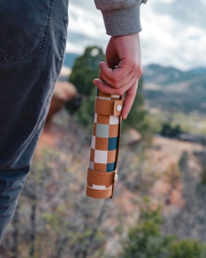 Logotrade promotional item picture of: Britton cork foldable backgammon and checkers game set