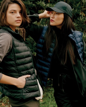 Logo trade business gifts image of: Iqoniq Meru women recycled polyester bodywarmer