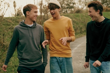 Logo trade promotional merchandise photo of: Iqoniq Etosha lightweight recycled cotton crew neck