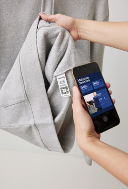 Logo trade promotional merchandise image of: Iqoniq Torres recycled cotton hoodie undyed