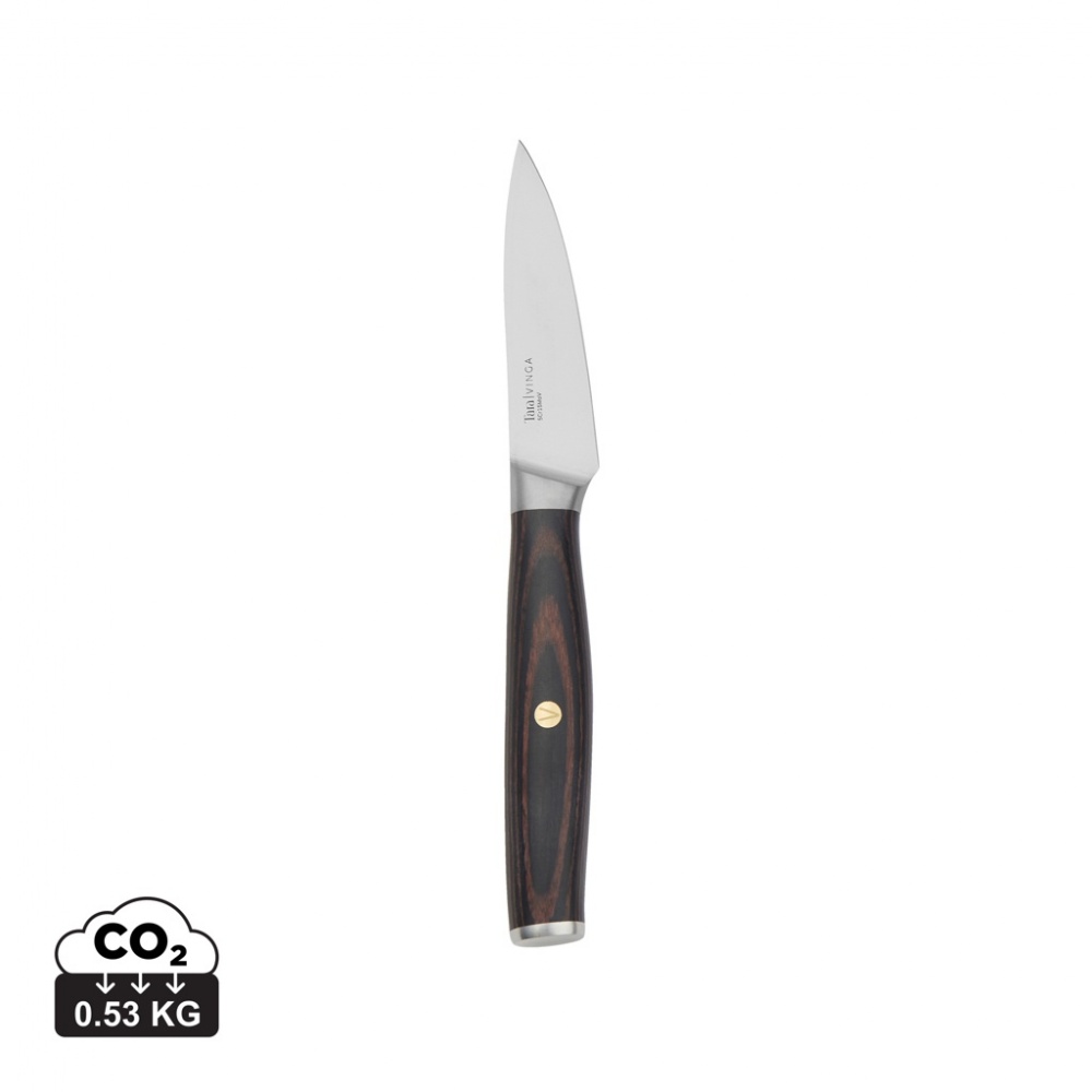 Logo trade promotional merchandise photo of: VINGA Tara RCS recycled steel paring knife
