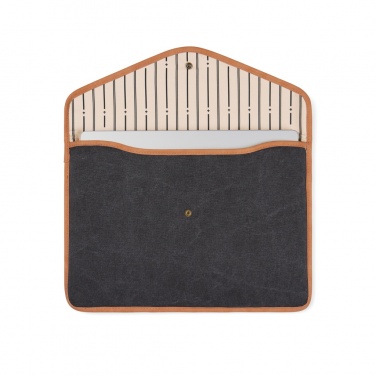 Logo trade promotional items image of: VINGA Bosler GRS recycled canvas 16" laptop sleeve