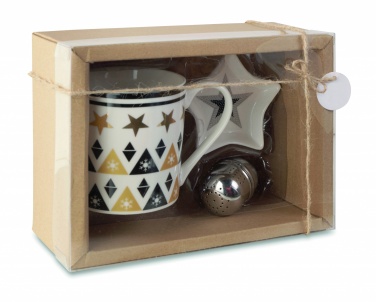 Logo trade corporate gifts image of: Mug mini plate filter in box