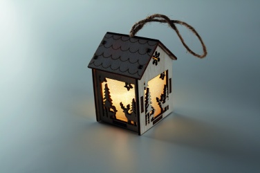 Logo trade advertising products image of: MDF house with light