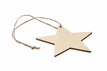 Logotrade promotional merchandise photo of: Wooden star shaped hanger
