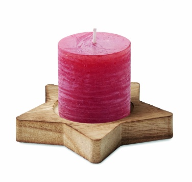 Logotrade corporate gifts photo of: Candle on star wooden base