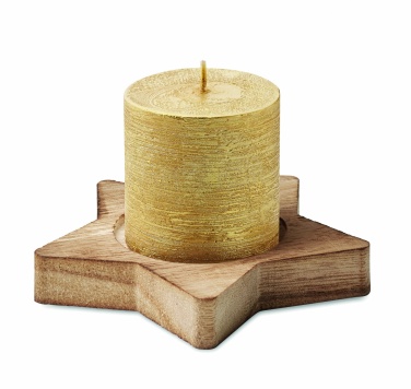 Logo trade advertising products picture of: Candle on star wooden base