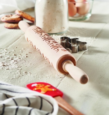Logo trade promotional giveaway photo of: Christmas pastry wooden rolling