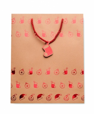 Logo trade promotional gifts picture of: Gift paper bag with pattern