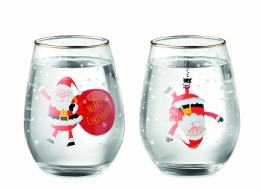 Logotrade promotional gift picture of: Set of 2 Christmas glasses