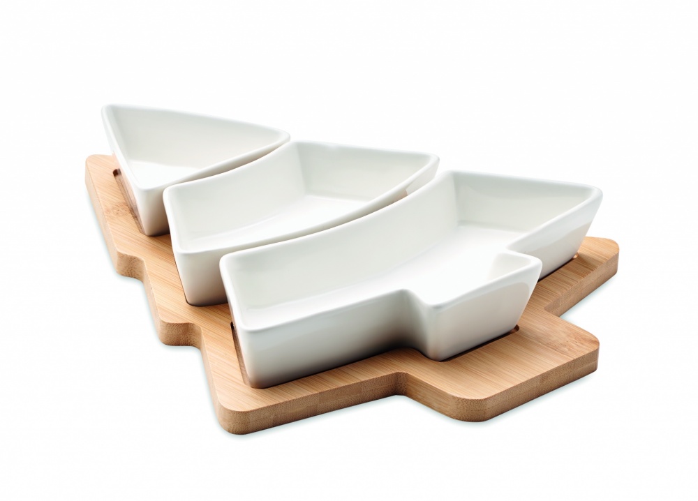 Logo trade advertising products image of: Christmas tree serving tray