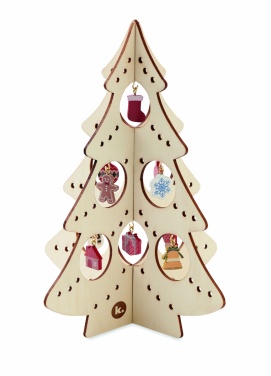 Logo trade advertising products picture of: Wooden Xmas tree decoration