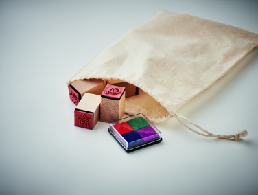 Logotrade advertising products photo of: 8 wooden Christmas stamps set