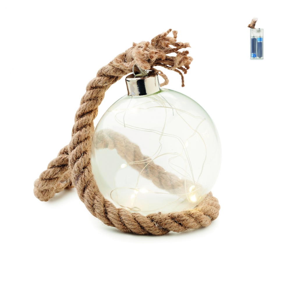 Logo trade corporate gift photo of: Glass bauble LED light