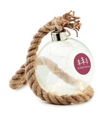 Logo trade promotional merchandise photo of: Glass bauble LED light