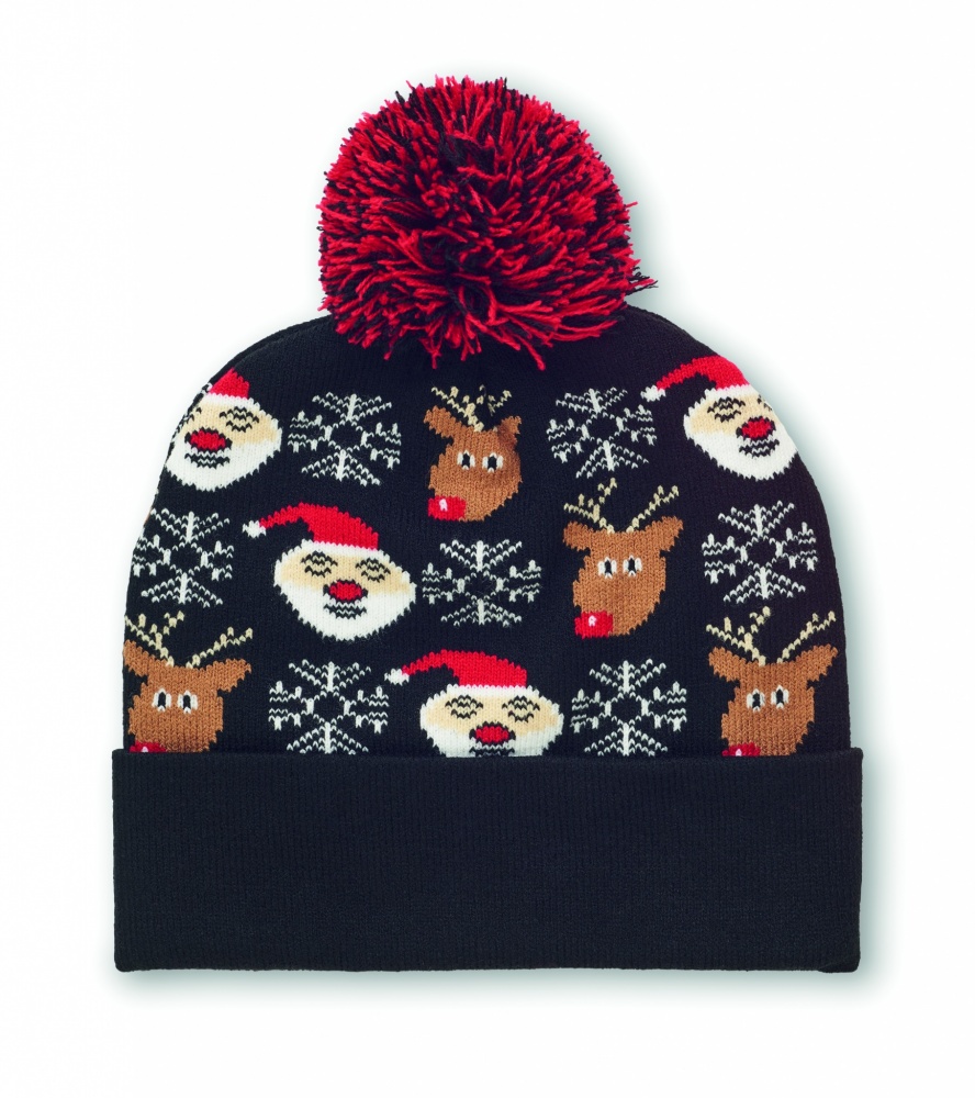Logo trade promotional giveaway photo of: Christmas knitted beanie