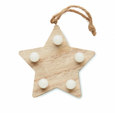 Logotrade promotional products photo of: Wooden weed star with lights