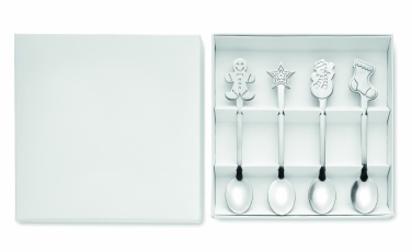 Logotrade corporate gift picture of: Set of 4 Christmas tea spoon