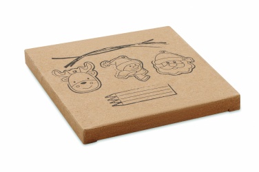 Logo trade promotional item photo of: Drawing wooden ornaments set
