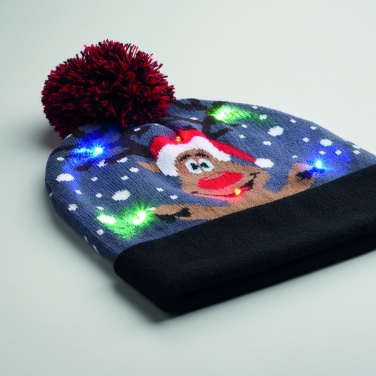 Logotrade promotional item picture of: Christmas knitted beanie LED