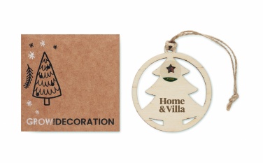 Logo trade promotional giveaways picture of: Wooden tree shape hanger