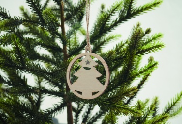 Logo trade promotional merchandise photo of: Wooden tree shape hanger