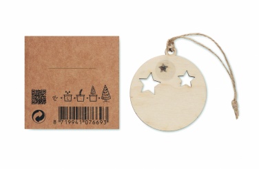 Logo trade promotional item photo of: Wooden bauble shape hanger
