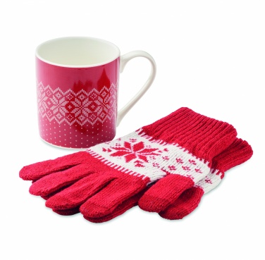 Logotrade promotional merchandise image of: Winter gift mug and gloves set