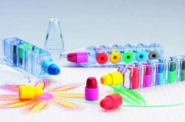 Logo trade advertising product photo of: Set of 6 wax crayons