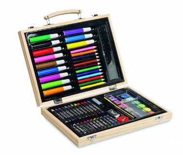 Logotrade promotional gift image of: Artist's set in wooden box