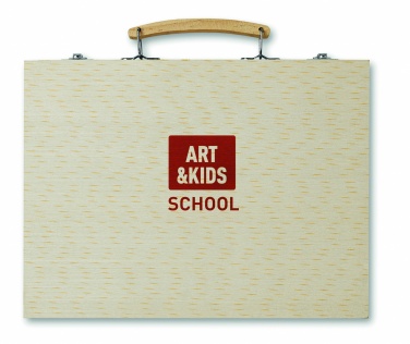 Logotrade advertising product picture of: Artist's set in wooden box
