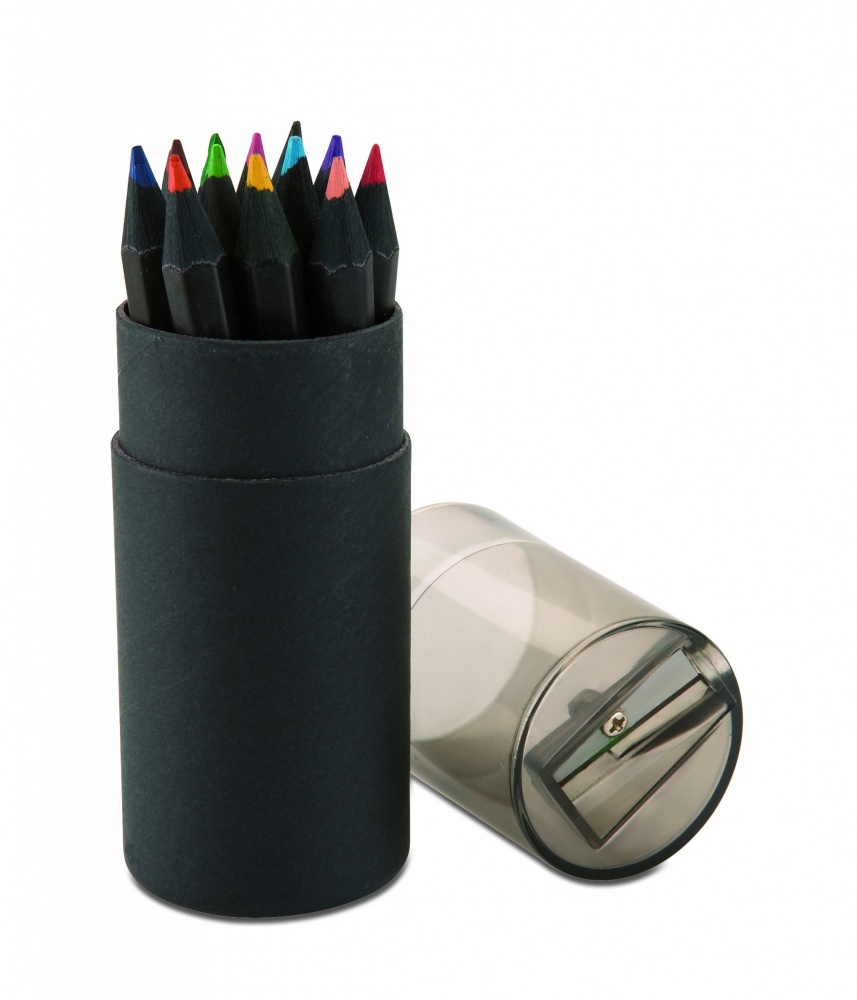 Logo trade corporate gifts picture of: Black colouring pencils