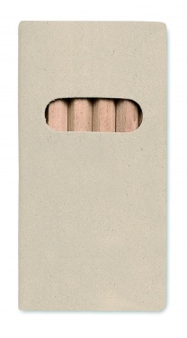 Logo trade promotional merchandise picture of: 6 coloured pencils in box
