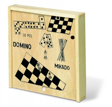 Logotrade promotional giveaway picture of: 4 games in wooden box
