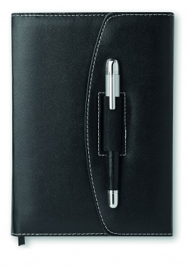 Logo trade promotional merchandise image of: A5 notebook portfolio with pen