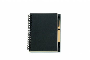 Logo trade promotional products image of: B6 Recycled notebook with pen