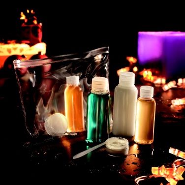 Logo trade promotional giveaways image of: Travelling pouch with bottles