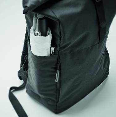 Logo trade promotional giveaway photo of: 300D RPET rolltop backpack