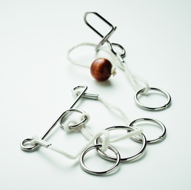 Logo trade promotional items picture of: Set of 2 metal brain teasers